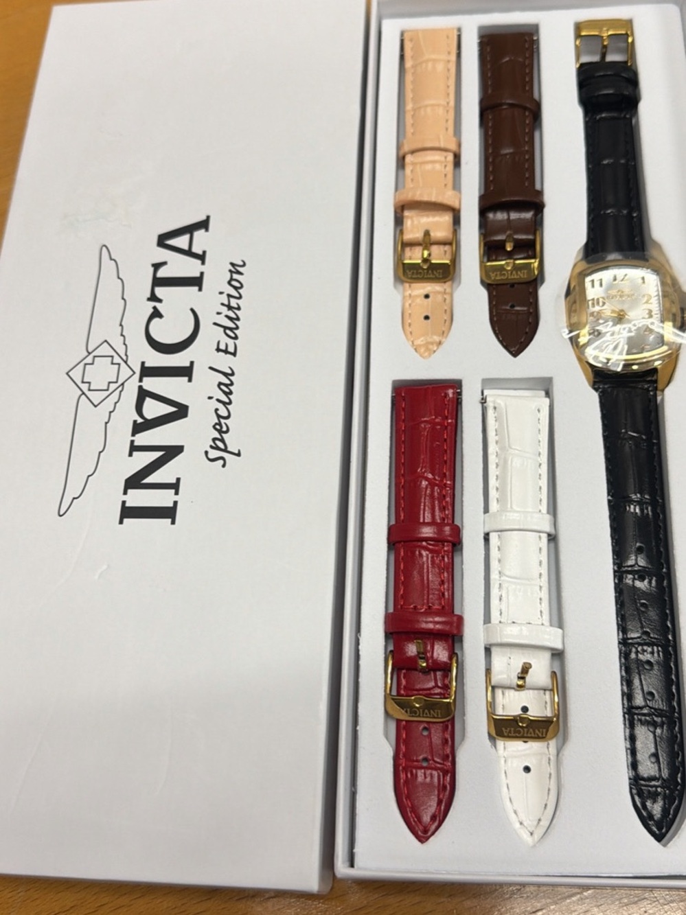 Invicta Women’s Special Edition Interchangeable Leather Strap Watch - Black - Picture 2 of 3